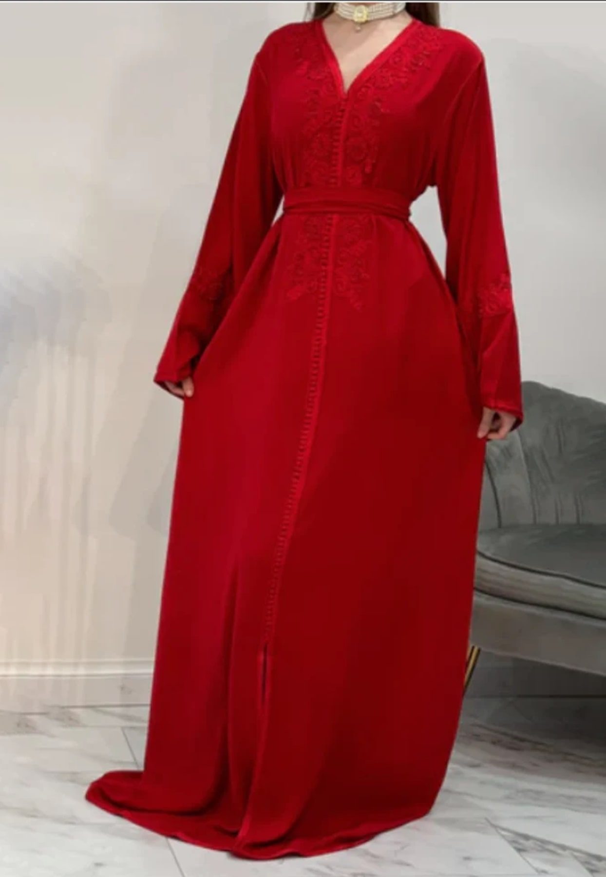Kaftan dress, modest fashion, luxury kaftan, Islamic clothing, elegant abaya style kaftan