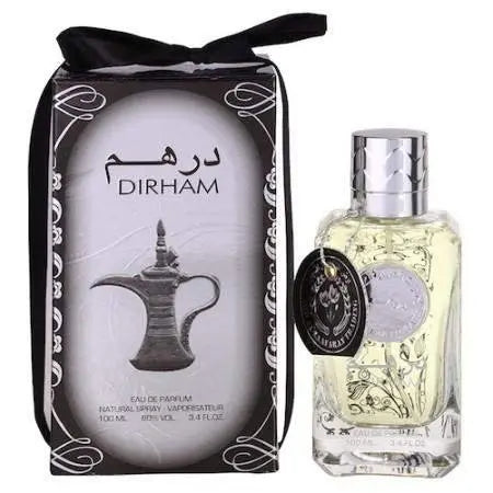 Dirham Perfume 100ml EDP bottle with its packaging