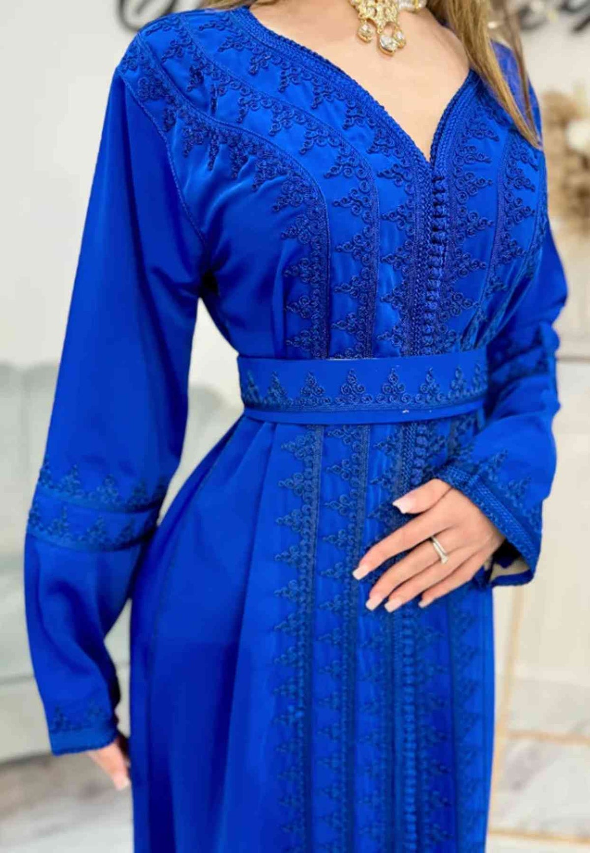 Elegant kaftan, formal kaftan, wedding guest kaftan, Eid outfit, traditional kaftan design