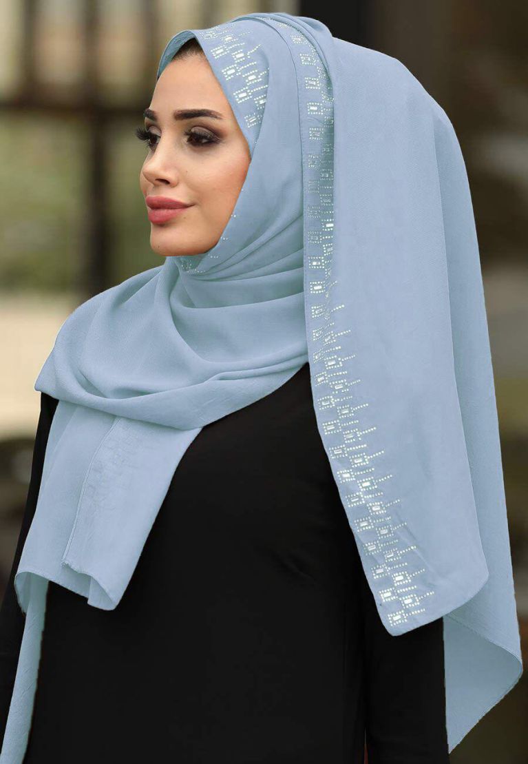 Lightweight chiffon hijab scarf